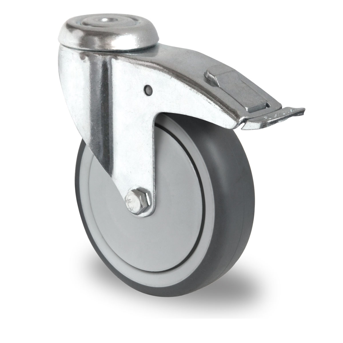 bolt hole swivel castor with total brake d 150 mm series P2T2 ball bearing