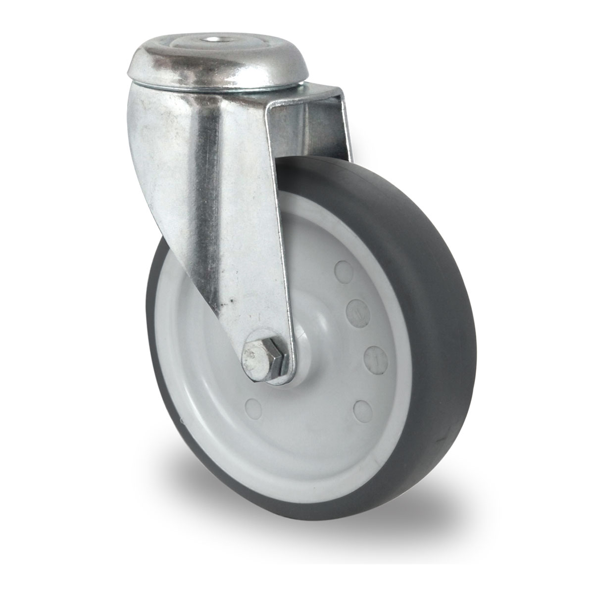 drejeligt hjul med bolthul d 150 mm serie P2T2 glideleje