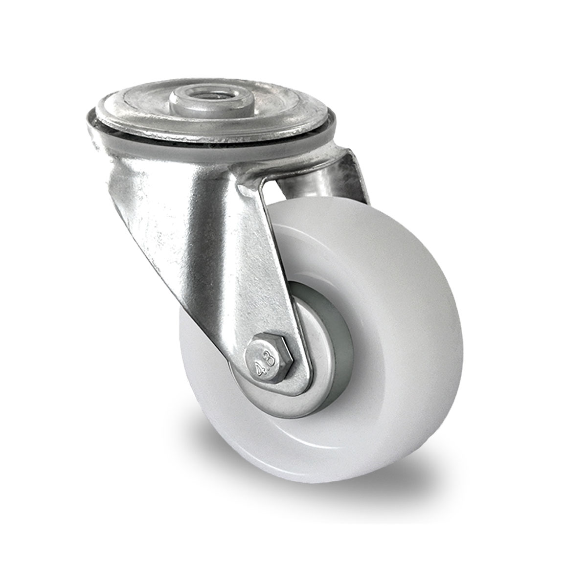 bolt hole swivel castor d 80 mm series P0P0 roller bearing