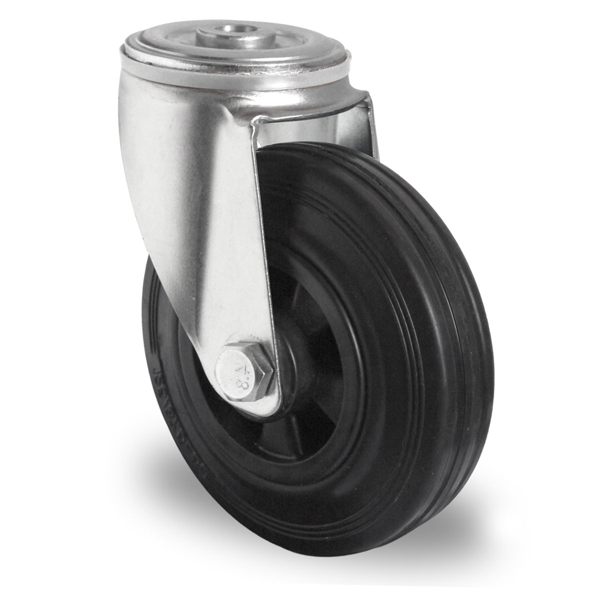 bolt hole swivel castor d 80 mm series P4S4 roller bearing