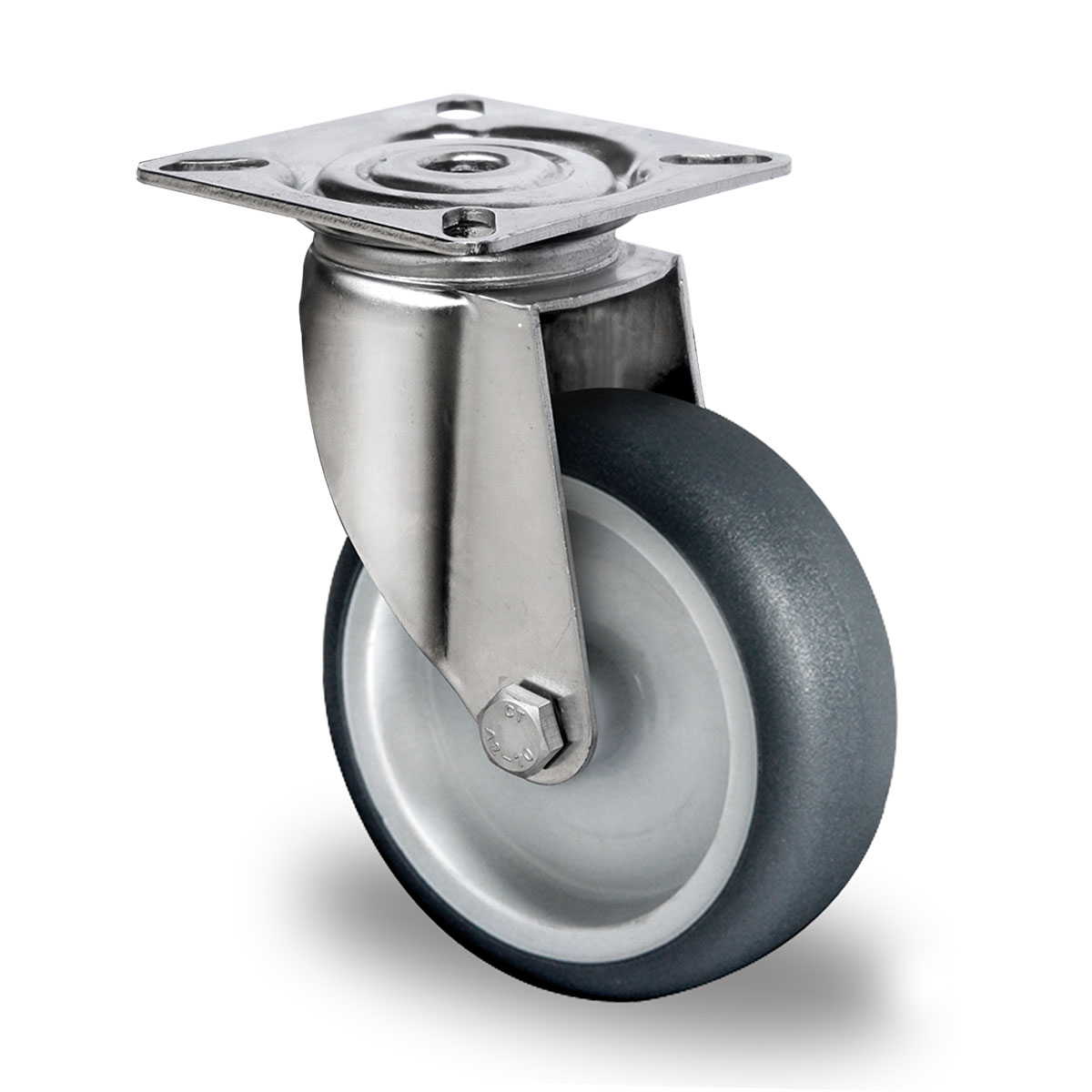 Lenkrolle D 75 mm Serie P2T2 Gleitlager Edelstahl