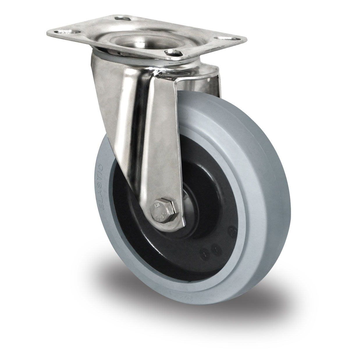 swivel castor d 100 mm series R4E2 ball bearing stainless steel