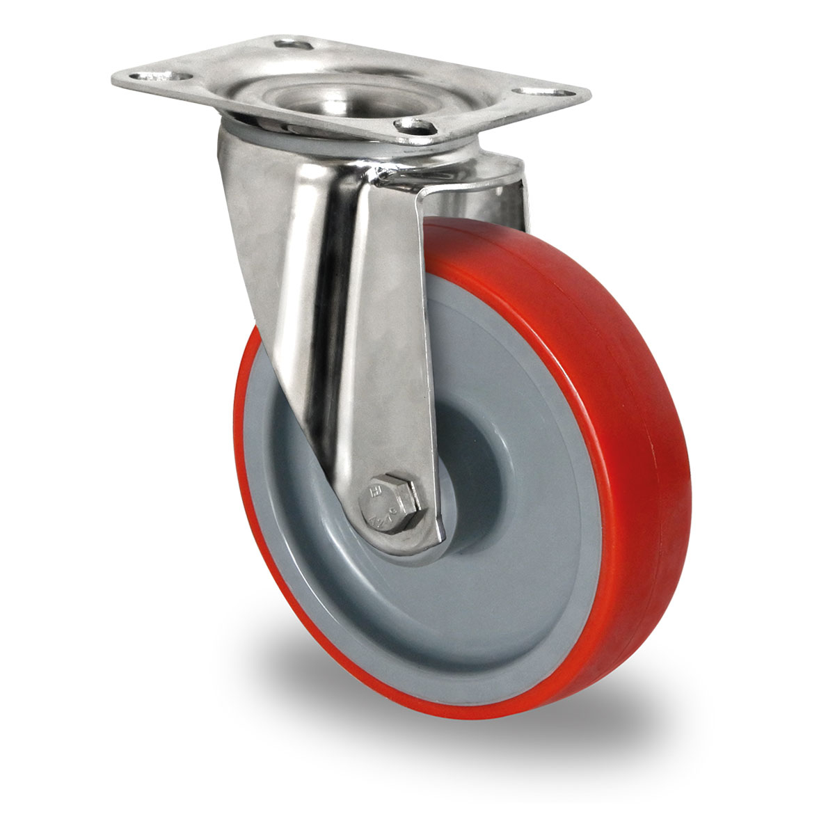 länkhjul d 200 mm serie N2U6 glidlager rostfritt stål