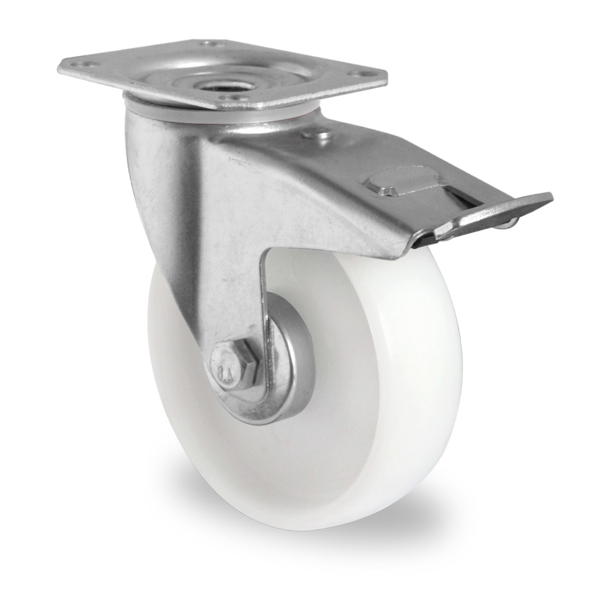 swivel castor with total brake d 125 mm series N0N0 roller bearing