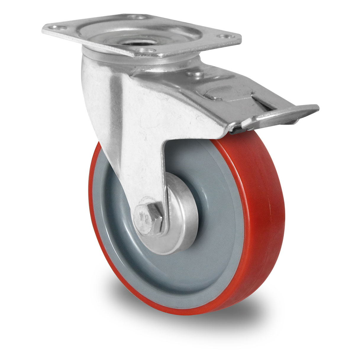 swivel castor with total brake d 125 mm series N2U6 roller bearing