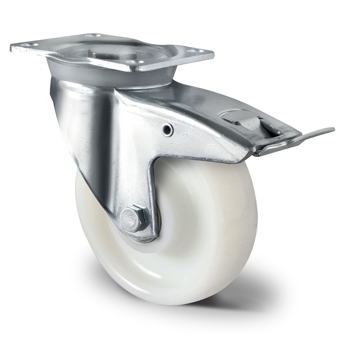 swivel castor with total brake d 125 mm series Z0Z0 double ball bearing