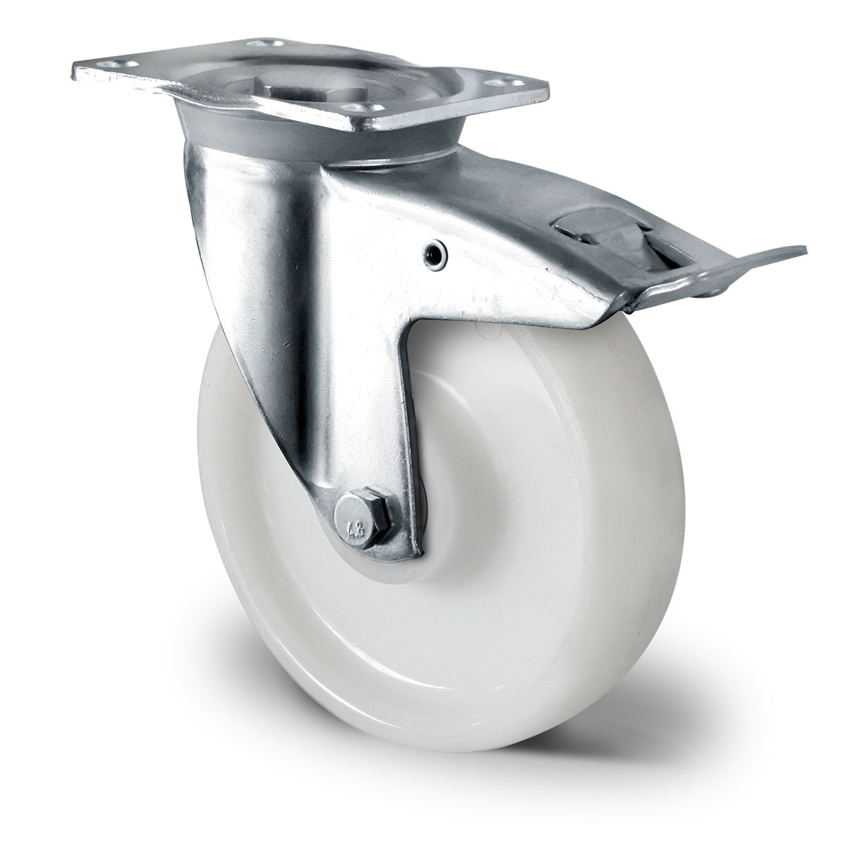 swivel castor with total brake d 200 mm series Z0Z0 double ball bearing