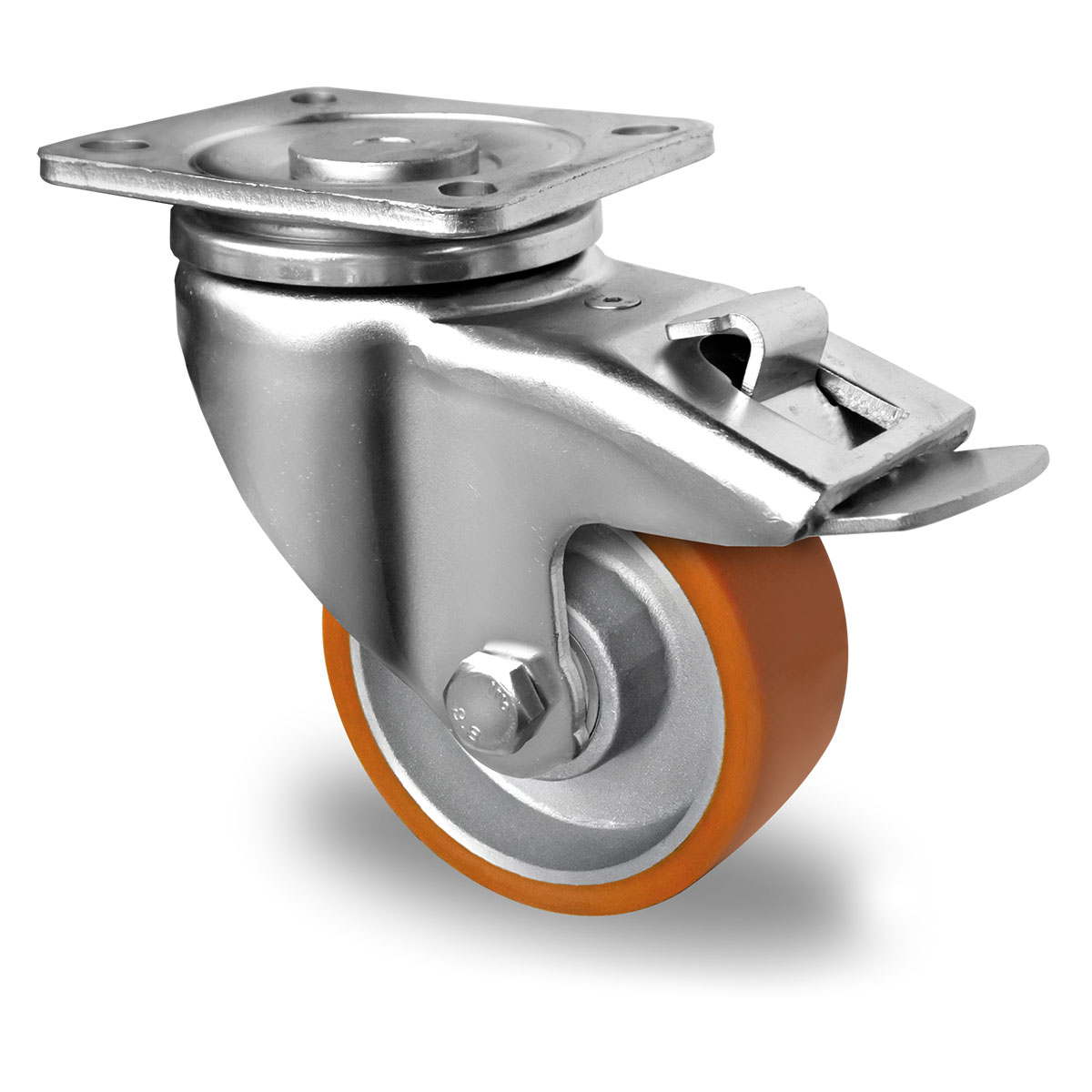 swivel castor with total brake d 80 mm series DAU5 double ball bearing