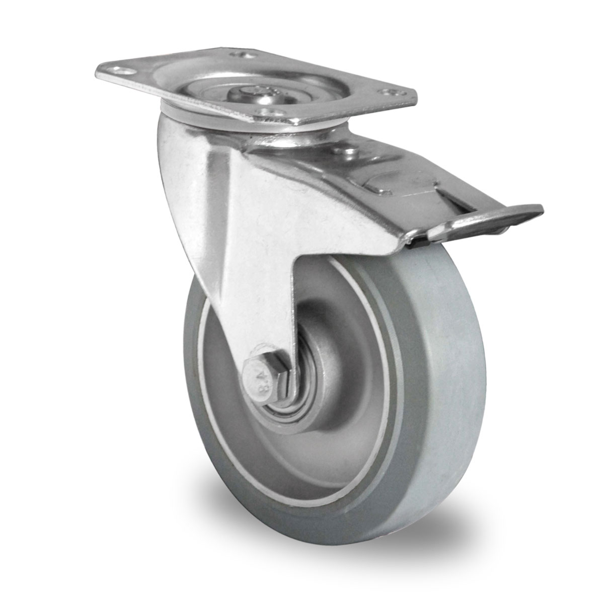 swivel castor with total brake d 125 mm series AAE2 double ball bearing