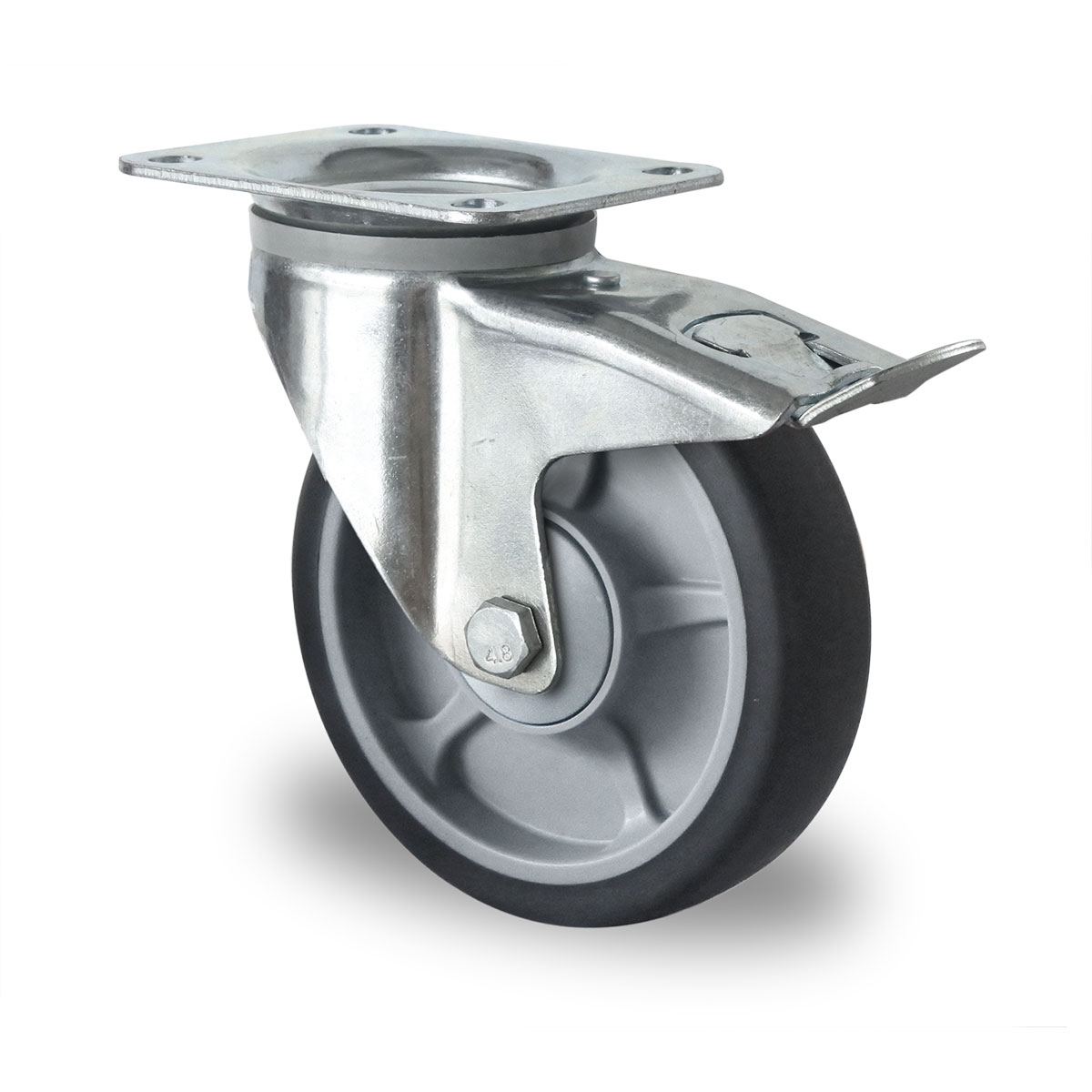 swivel castor with total brake d 160 mm series P2G2 ball bearing