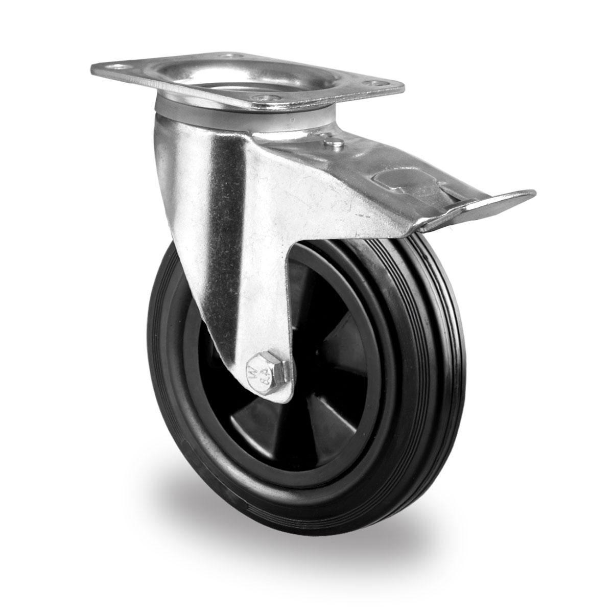 swivel castor with total brake d 160 mm series P4S4 roller bearing