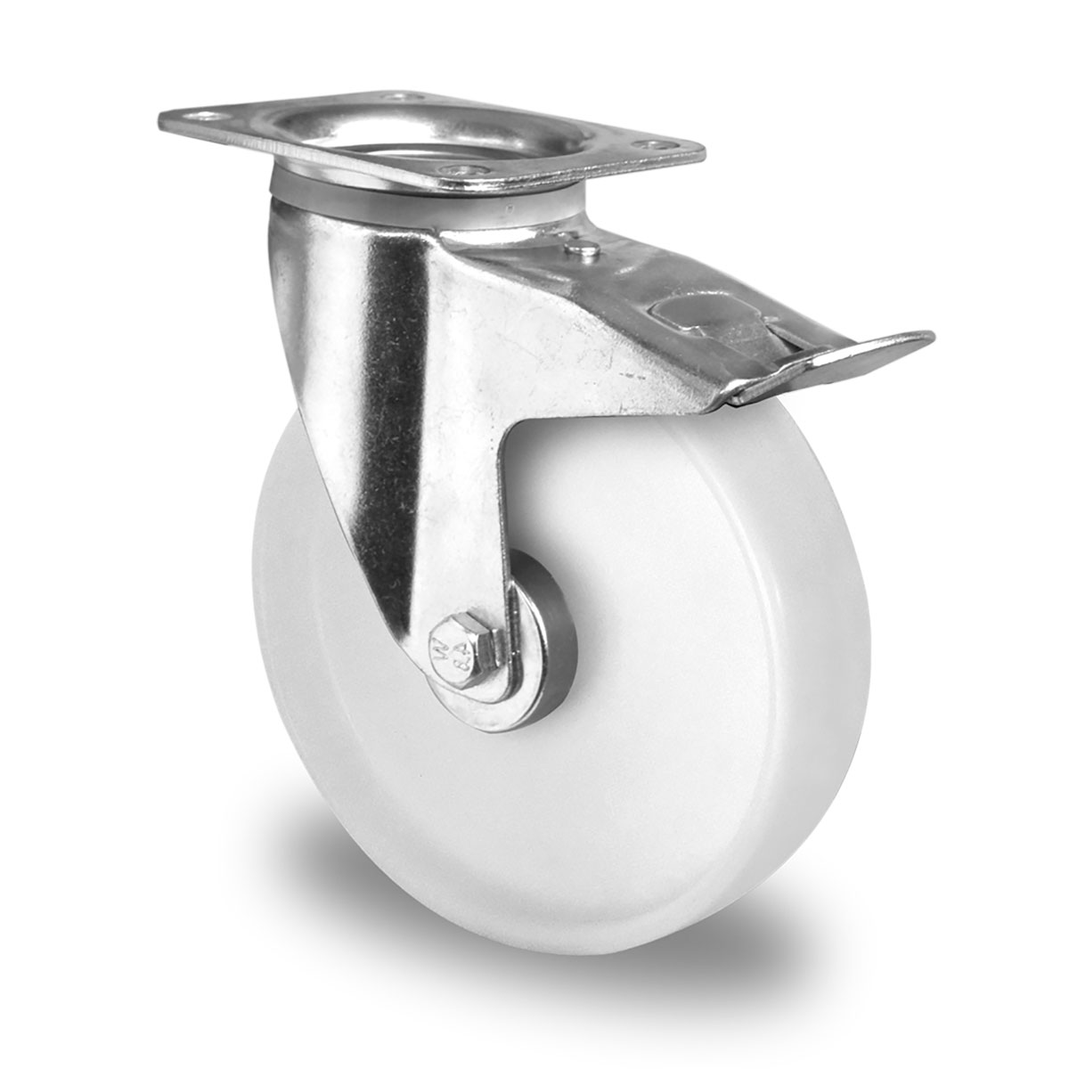 swivel castor with total brake d 200 mm series P0P0 roller bearing